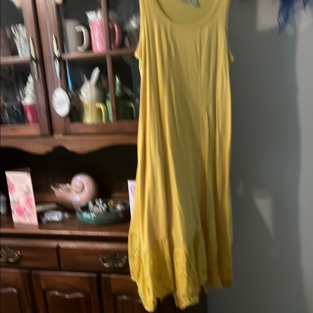 LOGO by Lori Goldstein Soft Yellow maxi dress looks brand new worn a few times.